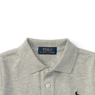 Ralph Lauren/拉夫劳伦男童 经典款棉质网格网球衫34389 D86-灰色 4/4T