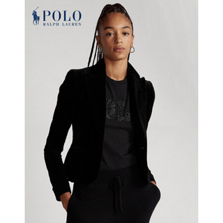 Ralph Lauren/拉夫劳伦女装 2020年冬季弹力天鹅绒西装外套21935 001-黑色 2