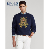 Ralph Lauren/拉夫劳伦男装 2020年冬季刺绣起绒布运动衫13062 410-海军蓝 XL