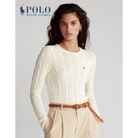 Ralph Lauren/拉夫劳伦女装 2020年冬季修身版型绞花编结针织毛衣21941 101-白色 XS