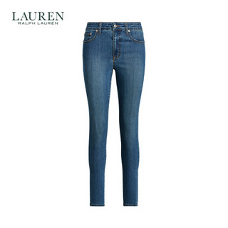 Lauren/拉夫劳伦女装 2021年早春高腰紧身牛仔裤60435 400-蓝色 2
