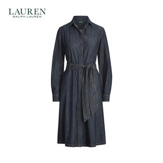 RALPH LAURENLauren/拉夫劳伦女装 2020年冬季牛仔布衬衫式连衣裙60437 400-蓝色 2