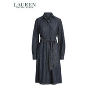 Lauren/拉夫劳伦女装 2020年冬季牛仔布衬衫式连衣裙60437 400-蓝色 8