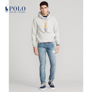 Ralph Lauren/拉夫劳伦男装 2021年早春Polo小熊起绒布连帽卫衣13070 020-灰色 XL