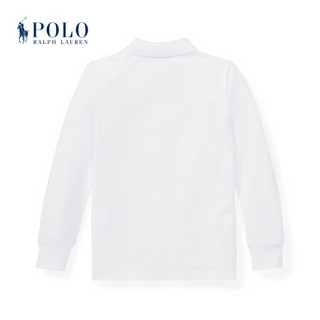 Ralph Lauren/拉夫劳伦男童 2021年早春棉质网布Polo衫34742 100-白色 4/4T