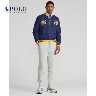 Ralph Lauren/拉夫劳伦男装 2021年早春Polo老虎图案起绒布飞行员夹克13118 410-海军蓝 XXL