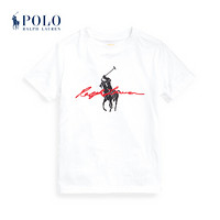 Ralph Lauren/拉夫劳伦男童 2021年早春Big Pony徽标棉质平纹针织T恤35058 100-白色 7