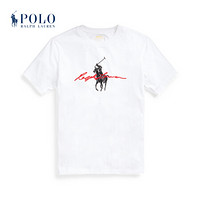 Ralph Lauren/拉夫劳伦男童 2021年早春Big Pony徽标棉质平纹针织T恤34929 100-白色 M