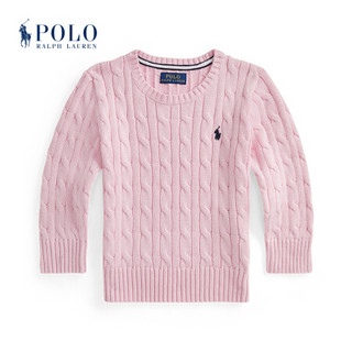 Ralph Lauren/拉夫劳伦男童 2021年早春绞花编结棉质针织毛衫34883 650-粉红色 6