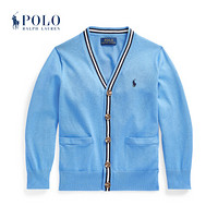 Ralph Lauren/拉夫劳伦男童 2021年早春棉质V领针织开襟衫35000 430-蓝色 5