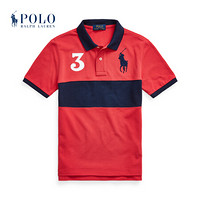 Ralph Lauren/拉夫劳伦男童 2021年早春Big Pony棉质网眼布Polo衫34821 600-红色 M