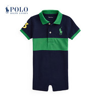 Ralph Lauren/拉夫劳伦男婴 2021年早春Big Pony棉质Polo短连衣裤34834 410-多色 18M