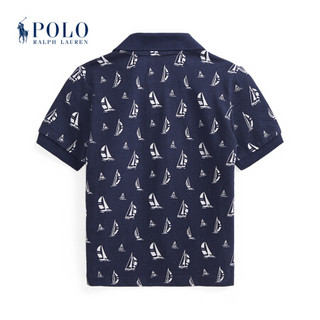 Ralph Lauren/拉夫劳伦男婴 2021年早春帆船印花棉质网眼布Polo衫34958 410-海军蓝 9M