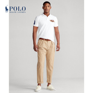 Ralph Lauren/拉夫劳伦男装 2021年春季定制修身版型三匹小马图案Polo衫13142 100-白色 XXL