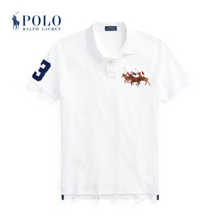 Ralph Lauren/拉夫劳伦男装 2021年春季定制修身版型三匹小马图案Polo衫13142 100-白色 XXL