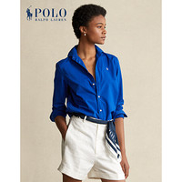 Ralph Lauren/拉夫劳伦女装 2021年春季宽松版型斜纹棉布衬衫21984 400-蓝色 XXS