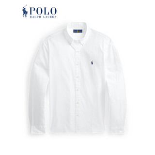 Ralph Lauren/拉夫劳伦男装 2021年春季RL学院风经典版型泡泡纱衬衫13231 100-白色 XL