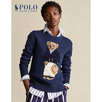 Ralph Lauren/拉夫劳伦女装 2021年春季航海风格Polo小熊针织毛衫22020 410-海军蓝 M