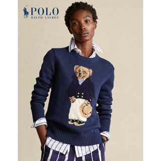 Ralph Lauren/拉夫劳伦女装 2021年春季航海风格Polo小熊针织毛衫22020 410-海军蓝 XXS