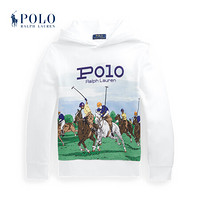 Ralph Lauren/拉夫劳伦男童 2021年春季马术图案印花起绒布连帽衫35120 999-多色 S