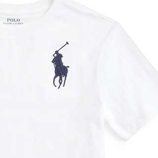 Ralph Lauren/拉夫劳伦男童 2021年春季Big Pony棉质平纹针织T恤35044 100-白色 M