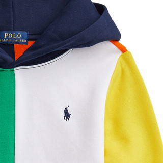 Ralph Lauren/拉夫劳伦男童 2021年春季色块起绒布连帽衫35107 410-多色 3/3T