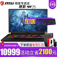 微星(msi) 绝影GS75 新品 游戏笔记本电脑17.3英寸大屏 设计师游戏办公电脑 酷睿i7 RTX2070MQ 144Hz 64GB内存 4TB纯固态 定制版