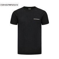 阿玛尼EMPORIO ARMANI奢侈品男装21春夏EA男士T恤衫 3K1TF3-1JUVZ BLACK-0999黑色 M