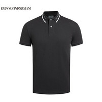 阿玛尼EMPORIO ARMANI奢侈品男装21春夏EA男士POLO衫 3K1FA4-1JPTZ BLACK-0041黑色 M