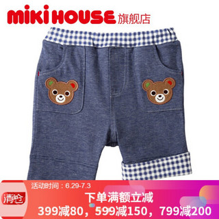 MIKIHOUSE童装男女童短裤小熊小兔六分裤12-3110-978 浅驼色 120