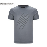 阿玛尼EMPORIO ARMANI奢侈品男装21春夏EA男士T恤衫 3K1TR9-1JUVZ GREY-0668灰色 M