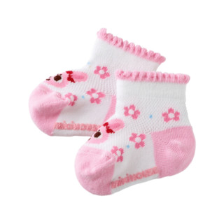 MIKIHOUSE婴儿袜子日本制清凉网眼运动婴幼儿袜12-9601-823 粉色 11CM-13CM