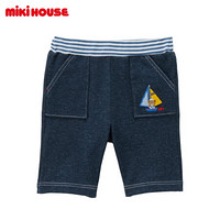 MIKIHOUSE童装短裤男女童海军小熊小兔六分裤12-3101-264/12-3102-267 藏蓝色 120