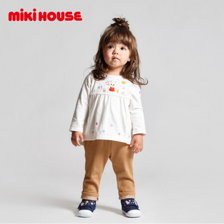 MIKIHOUSE 学步鞋2020秋冬新款女儿童鞋日本制匠心刺绣二段学步鞋13-9302-826 靛蓝色 15.5CM