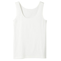 无印良品 無印良品 MUJI 女式 棉保暖 背心 打底 米白色 M