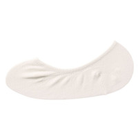 無印良品 MUJI 女式 宽脚尖不易滑落 棉混纺 隐形船袜 米白色 23-25cm