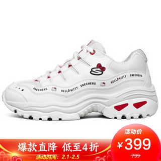 斯凯奇 SKECHERS 经典休闲鞋 女子运动鞋 老爹鞋 66666320/WHT 白色 37.5码 US7.5码