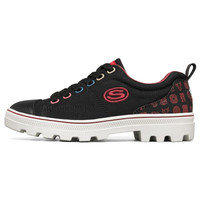 SKECHERS 斯凯奇 女子 新年系列 经典休闲鞋 运动鞋 帆布鞋 66666340/BLK 黑色 38码 US8码