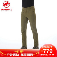猛犸象 Mammut 猛犸象 Trekkers 男士秋季防泼水透气弹力软壳裤 1021-00410 蜥绿色 XL