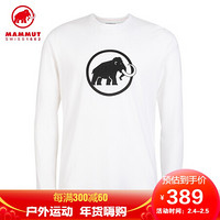 MAMMUT猛犸象 Mammut 男士秋季新品休闲舒适LOGO印花长袖T恤上衣1016-00870 亮白色 XXL