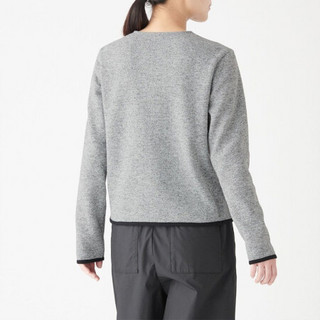 MUJI 无印良品 女士针织衫 W9AB232 浅灰色 XXL