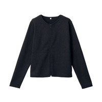 無印良品 無印良品 MUJI 女士圆领针织开衫 W9AB232 黑色 XS