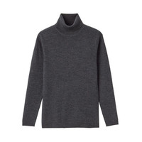  無印良品 無印良品 MUJI  男式 减轻颈部刺痛感 罗纹编织高领毛衣