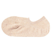 無印良品 MUJI 無印良品 女式 合脚直角薄款 运动船袜 米色 21-23cm