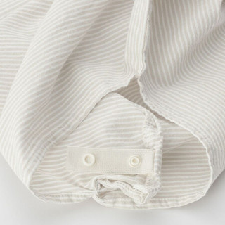 MUJI 水洗棉 被套 家纺 夏凉被 浅米色条纹 双人用 200×230cm用