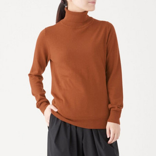 MUJI 無印良品 无印良品 女士高领毛衣 W9AA871 深橙色 M