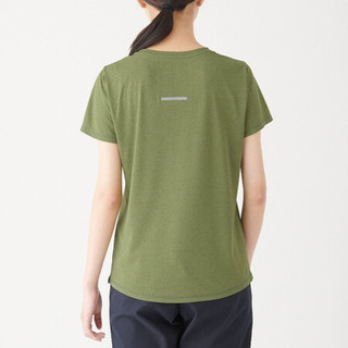 無印良品 MUJI 無印良品  女式 吸汗速干 短袖T恤 运动短袖 卡其绿 S