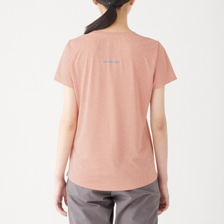無印良品 MUJI 無印良品  女式 吸汗速干 短袖T恤 运动短袖 浅橙色 M