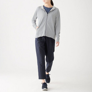 MUJI 无印良品 女士拉链连帽衫 W9AB292 灰色 XL