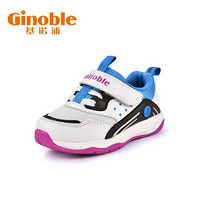 88VIP：Ginoble 基诺浦 机能鞋 春秋季学步鞋男女1-5岁运动风儿童鞋TXG951 白色/鲜蓝/深灰 130